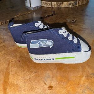 NFL Seattle Seahawks Baby Shoes - Navy and White